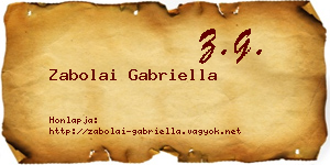 Zabolai Gabriella névjegykártya